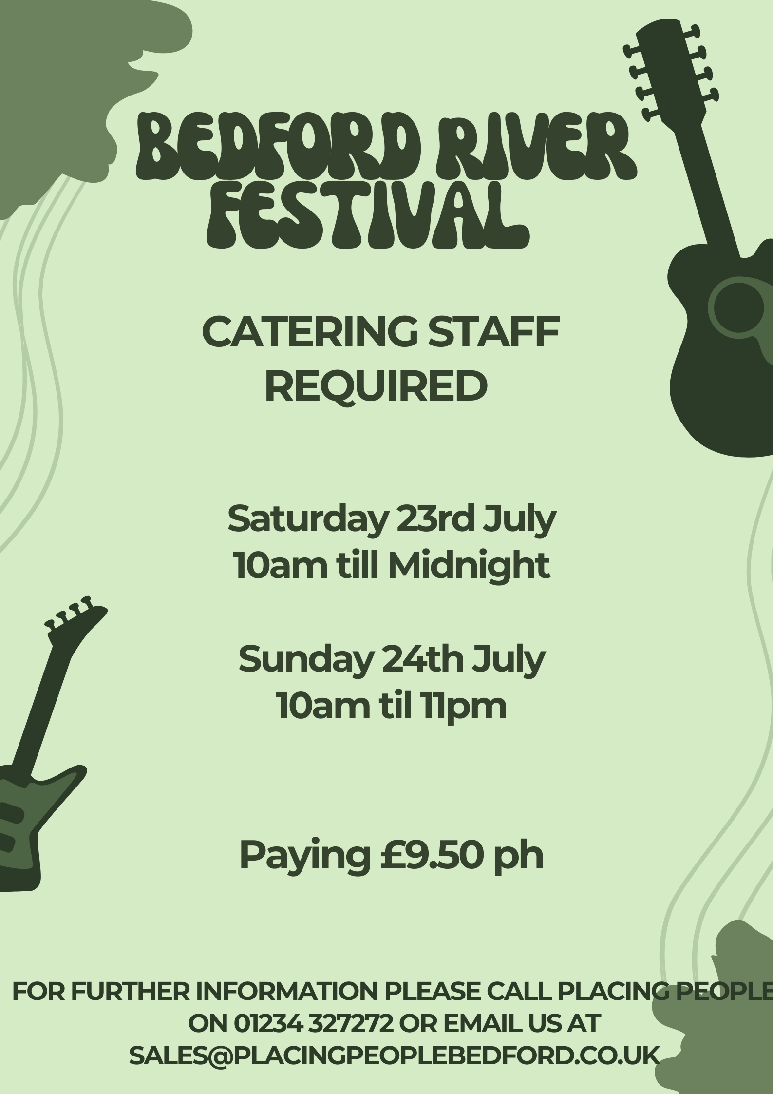 Green Creative illustrated Music Festival Poster